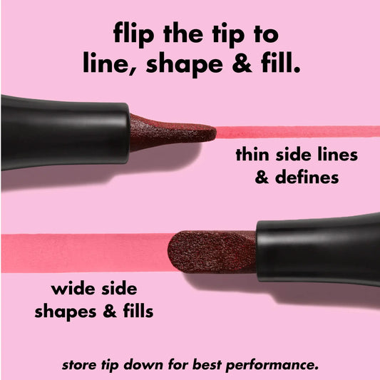 e.l.f Main Stain Lipliner Marker - Long-Lasting Lip Color Tool for Precise Lip Definition