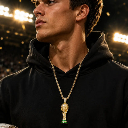 Holylegend 14K Real Gold Plated 2026 World Cup Rope Chain
