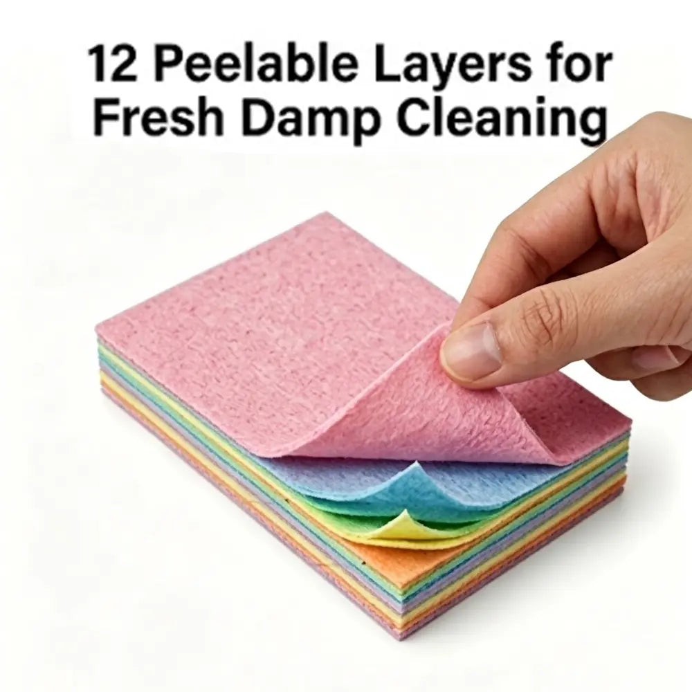 SOPAMI 12-Layer Peelable Rainbow Cleaning Cloths