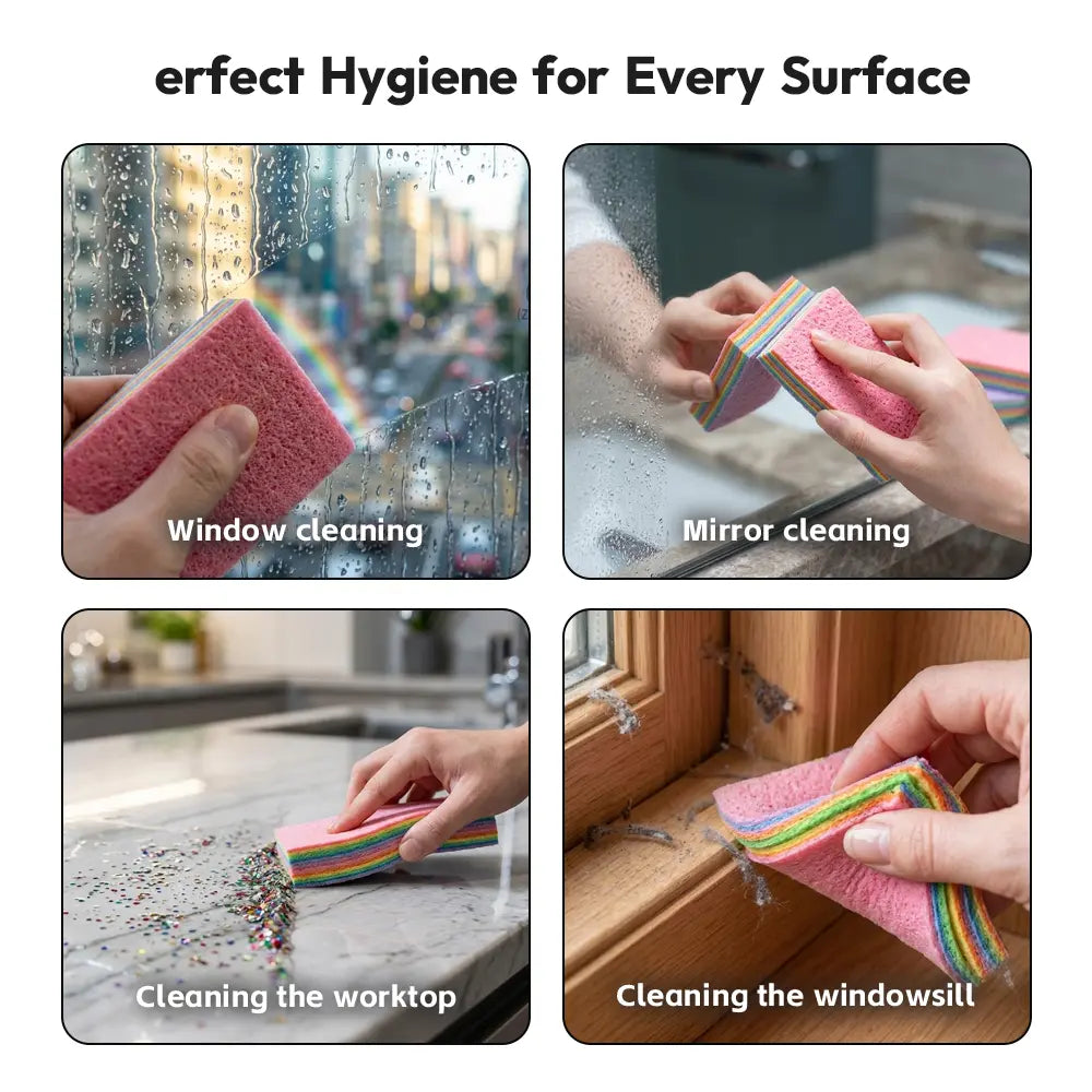 SOPAMI 12-Layer Peelable Rainbow Cleaning Cloths
