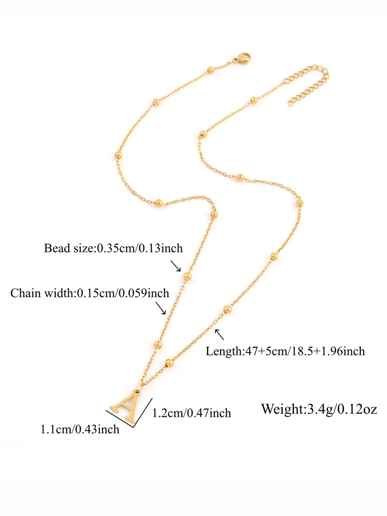 Letter Detail Initial Pendant Necklace for Women, Fashion Jewelry for Party, Daily Clothing Decor, Trendy Stainless Steel Jewelry for Birthday Gift