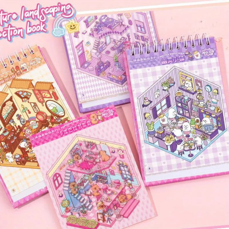 Creative Scene Sticker Book, 30Pcs/Set 3D Sticker Book, DIY Decorative Sticker Book, DIY Decals for Water Bottles, Laptops & Phone Cases #GLOBAL PICKS