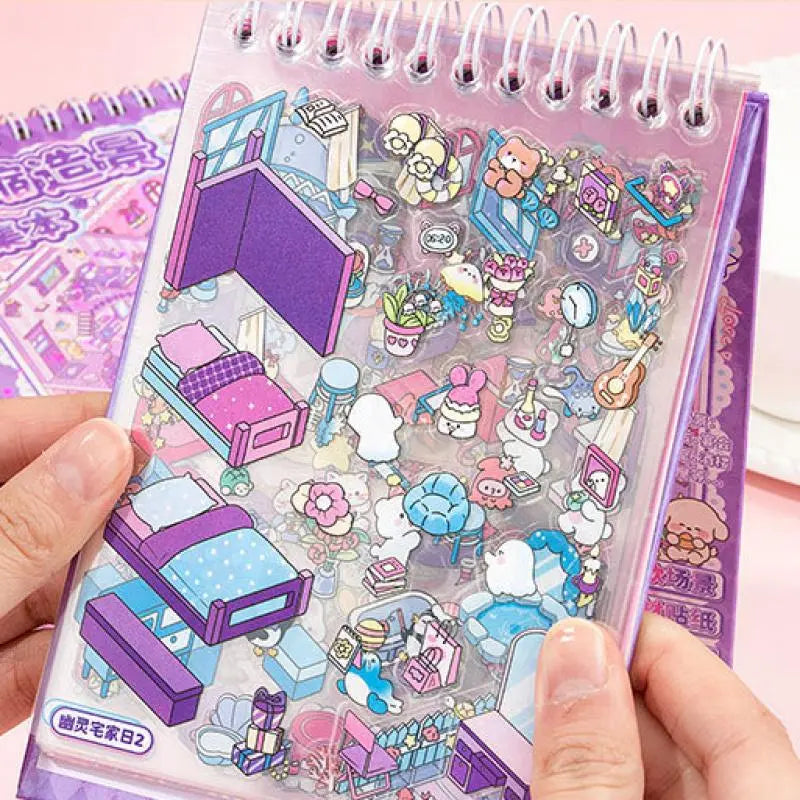 Creative Scene Sticker Book, 30Pcs/Set 3D Sticker Book, DIY Decorative Sticker Book, DIY Decals for Water Bottles, Laptops & Phone Cases #GLOBAL PICKS