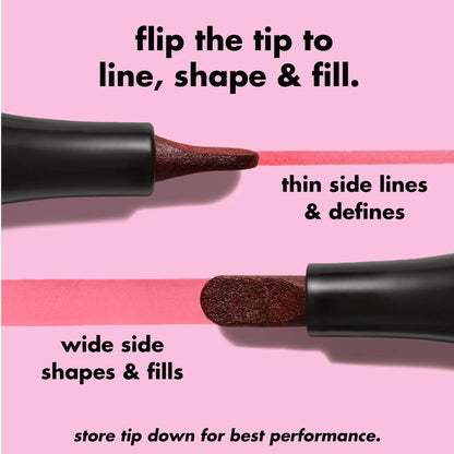 e.l.f Main Stain Lipliner Marker - Long-Lasting Lip Color Tool for Precise Lip Definition