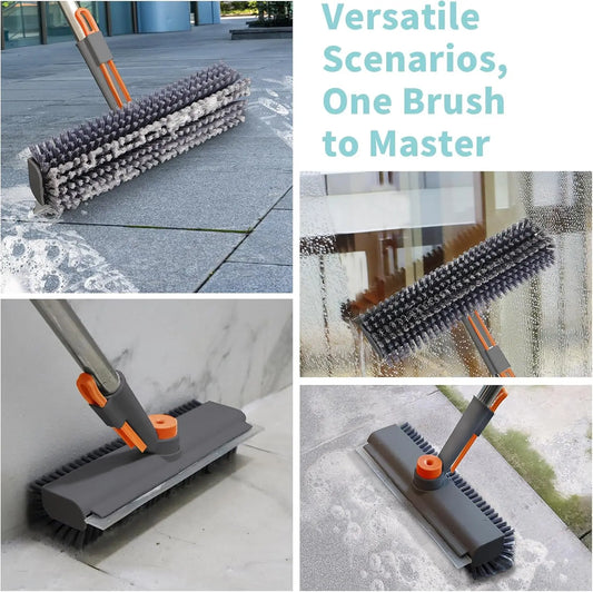 AIR U 3-in-1 Floor Scrub Bathtub Brush with Long Handle