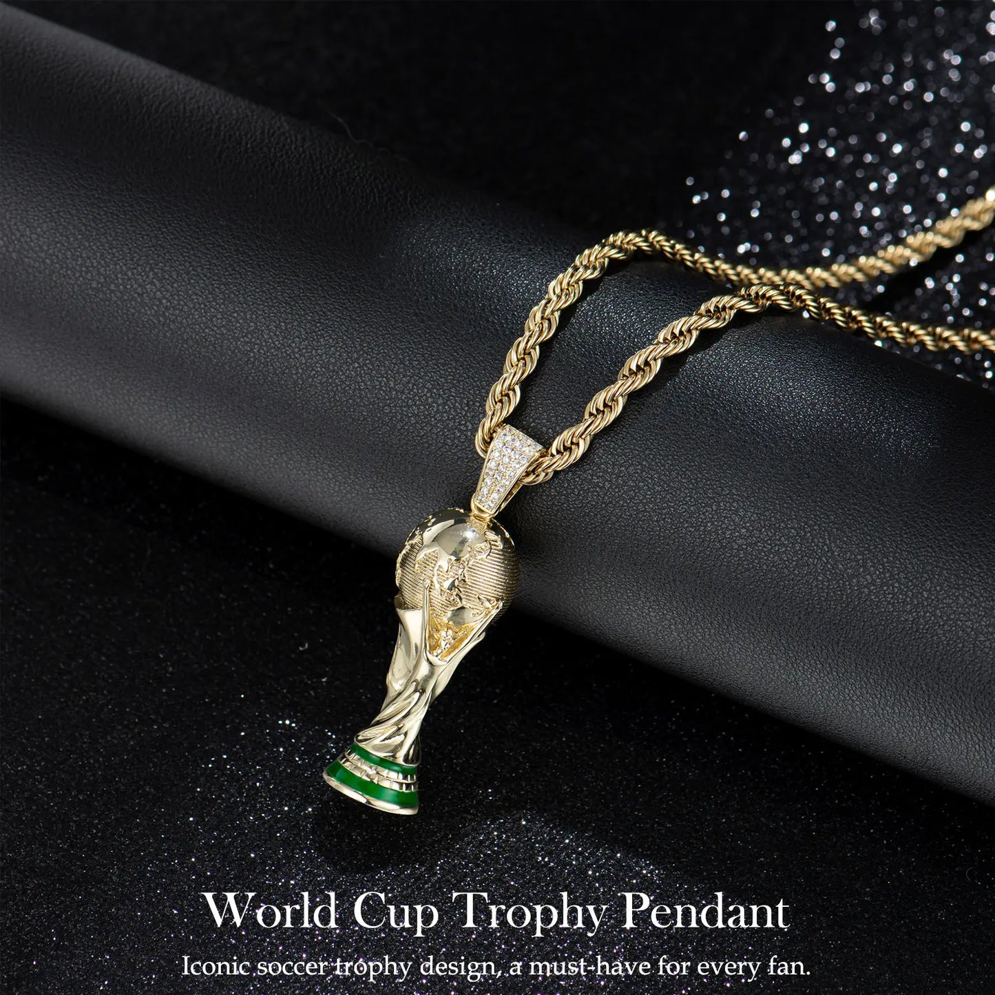 Holylegend 14K Real Gold Plated 2026 World Cup Rope Chain