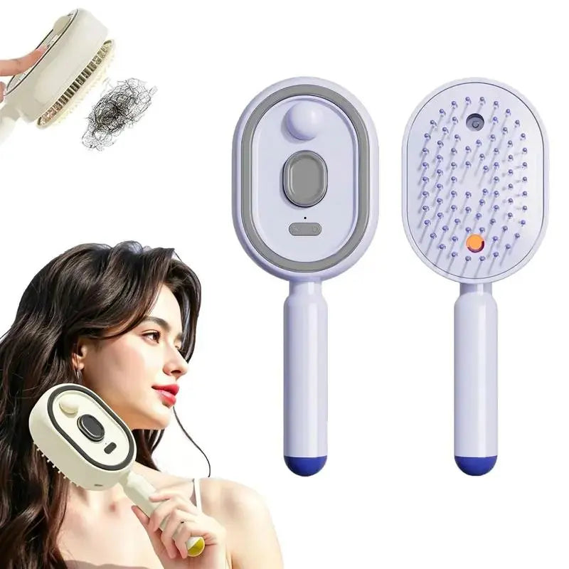 Straightening Hair Comb, Portable 2-in-1 Flat Iron Curler