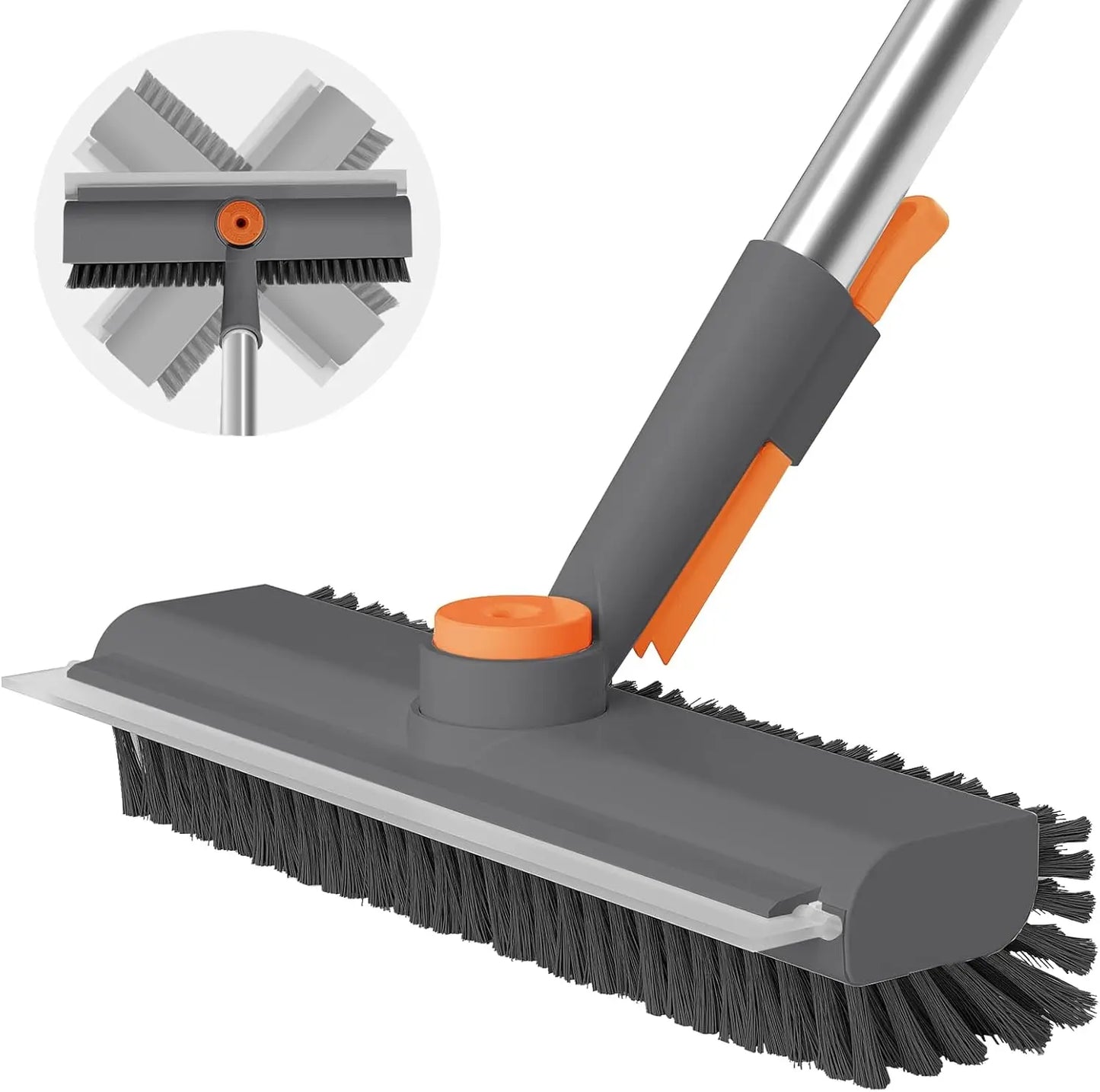 AIR U 3-in-1 Floor Scrub Bathtub Brush with Long Handle